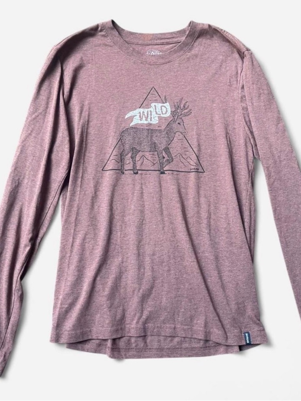 prAna Men Long Sleeve T-Shirt “Wild” Deer sz Small Casual Wear